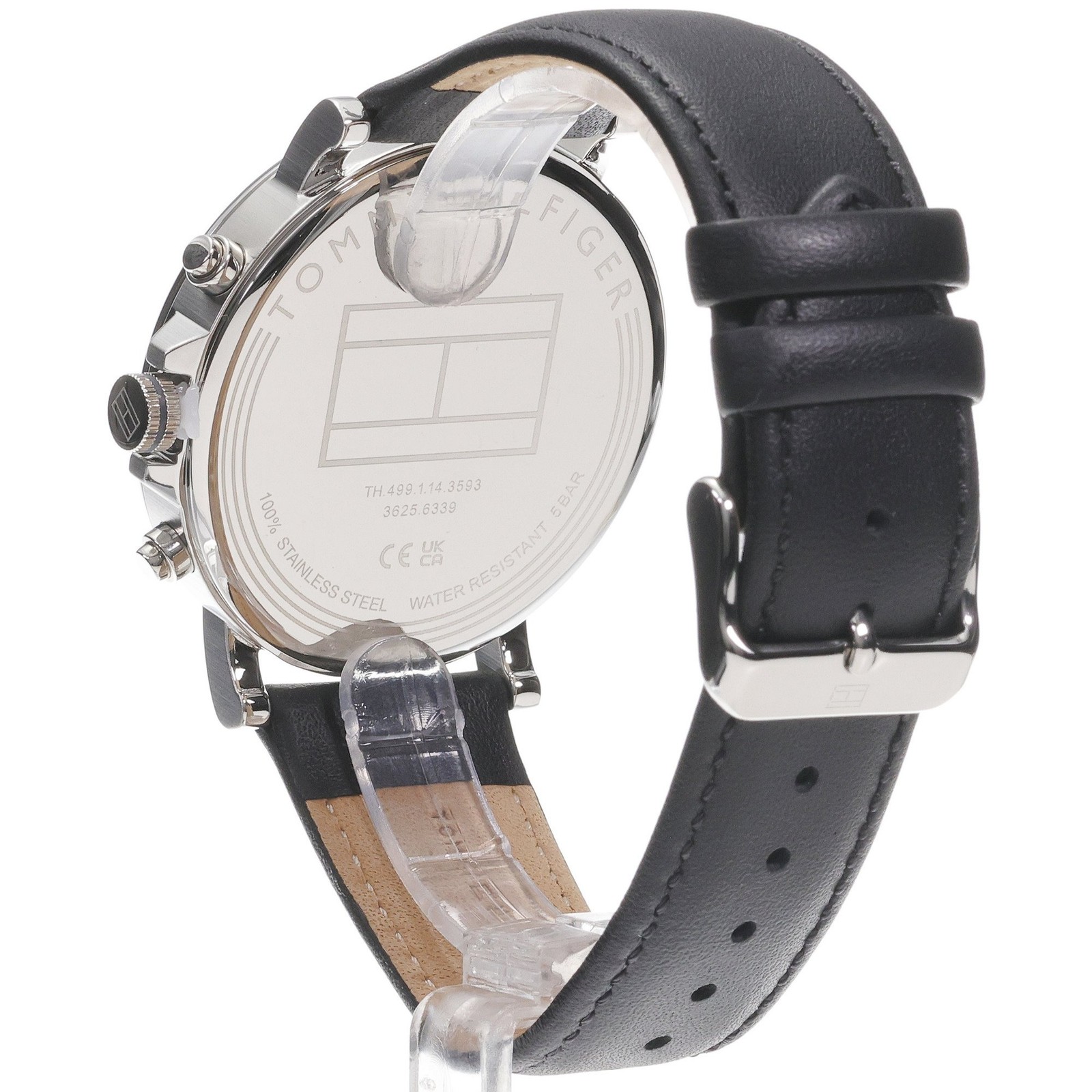 Tommy Hilfiger TYSON Men’s Watch 1710586 Black IP Multi-Function Black Leather