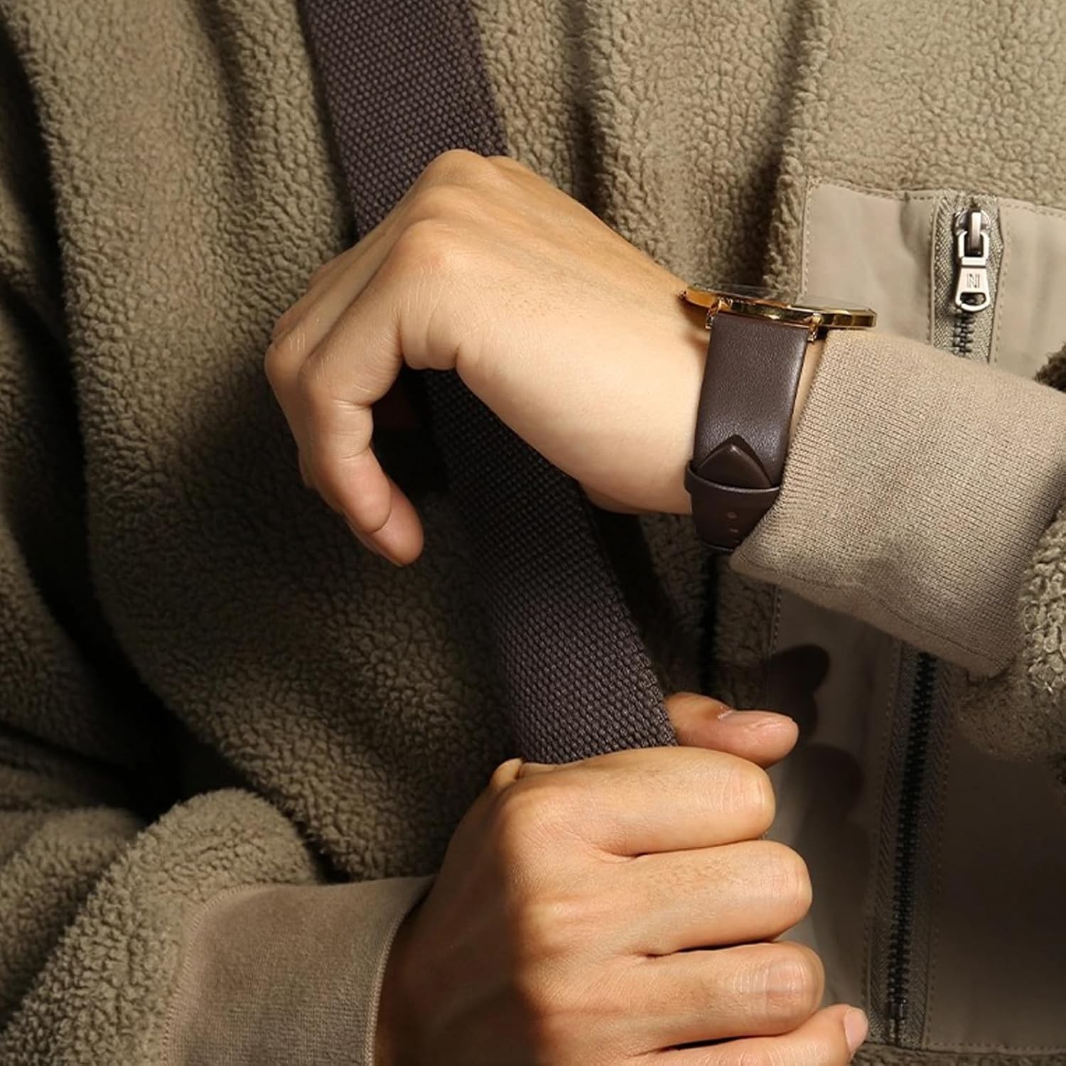 Genuine Leather Strap Compatible with 12mm 14mm 16mm 18mm 20mm 22mm 24mm