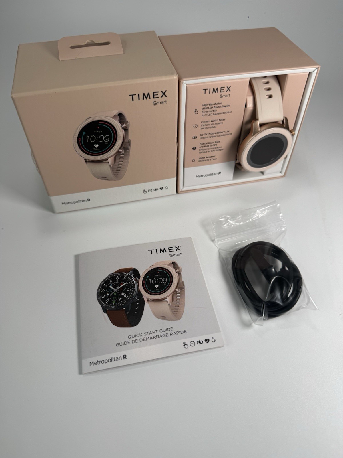 TIMEX Metropolitan R 42mm Smartwatch Pink Silicone Strap Women’s