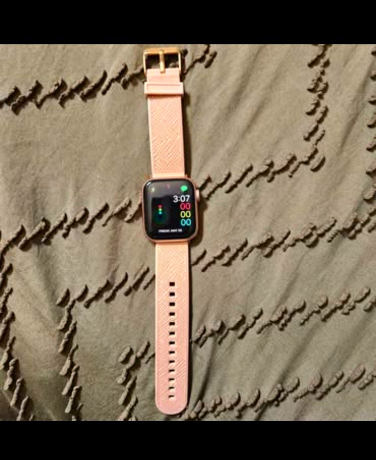 Series 4 Smart Watch Touchscreen Fitness Tracker 40mm Rose Gold Pink Band