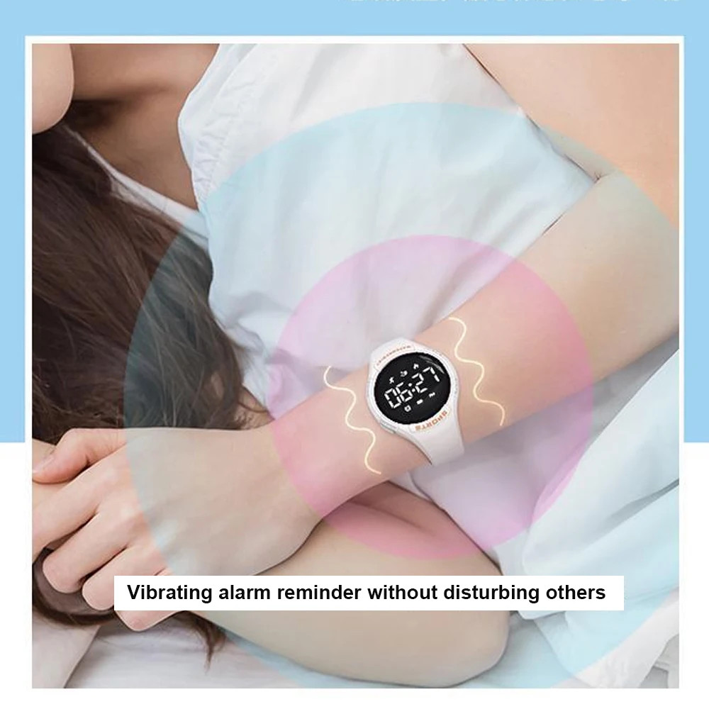 Multi-Function Waterproof Sports Watch Vibration Alarm Electronic Clock