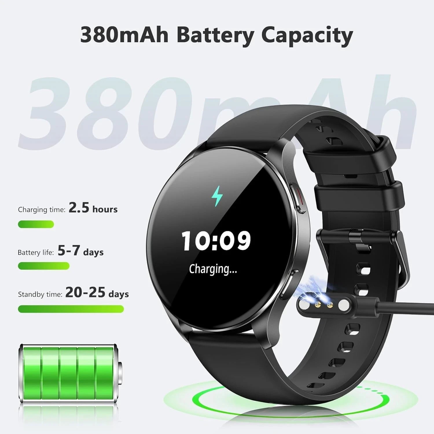 Bluetooth Smart Watch 1.43″ AMOLED Make Calls Heart Rate Fitness Tracker Black