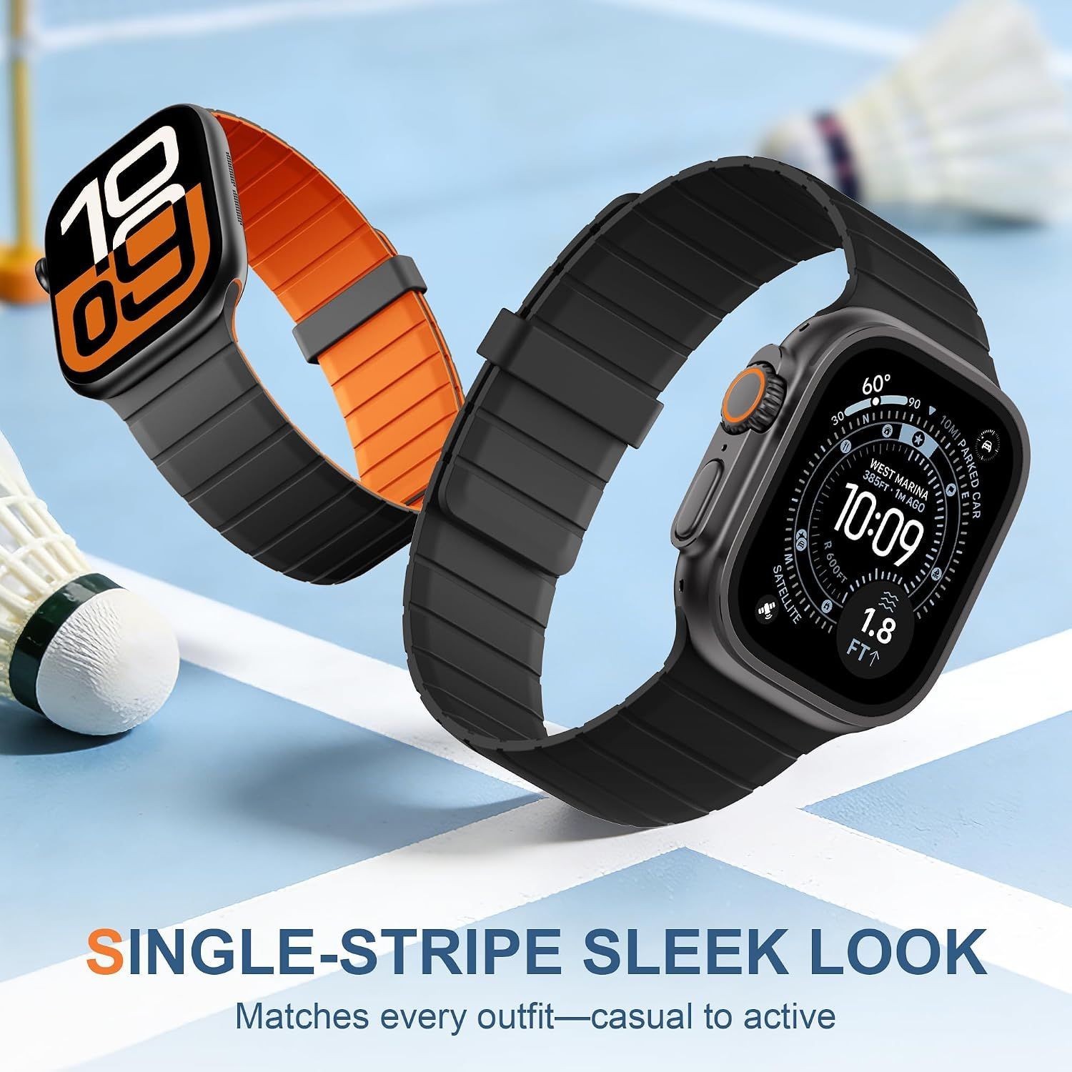 Strap Only For Apple Watch 38mm 40mm 41mm 42mm 44mm 45mm 46mm 49mm Silicone Magn