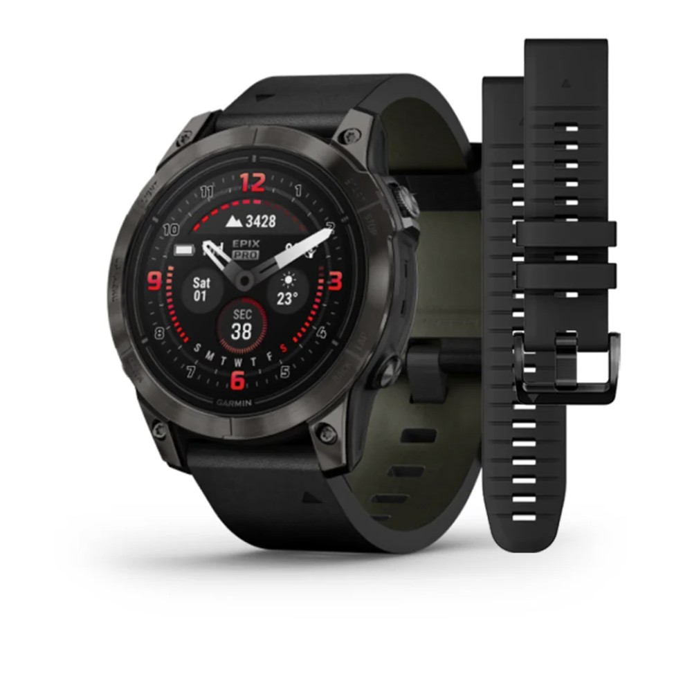 Garmin EPIX PRO GEN 2 Sapphire Leather + Silicone Black 47mm 010-02803-30