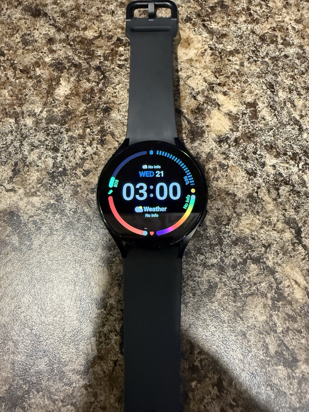 Samsung Galaxy Watch5 44mm Black Aluminum, Silicone Band, Sapphire, 16GB
