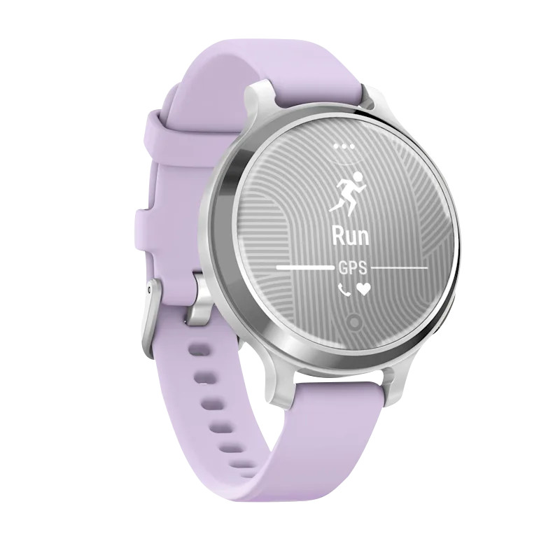 Garmin Lily 2 Active, Silver with Purple Jasmine Silicone Band (010-02891-01) *