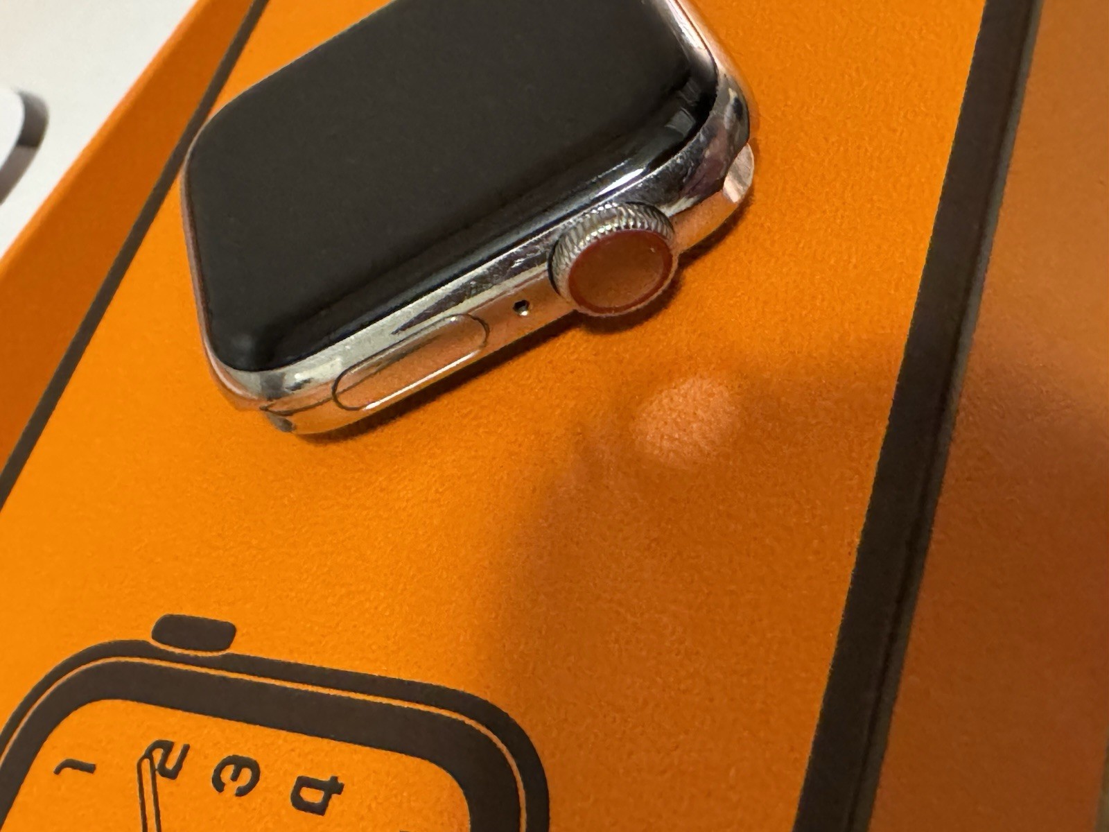 Hermes Series 6 Stainless Steel 40mm Apple Watch Cellular GPS Orange Sport Band
