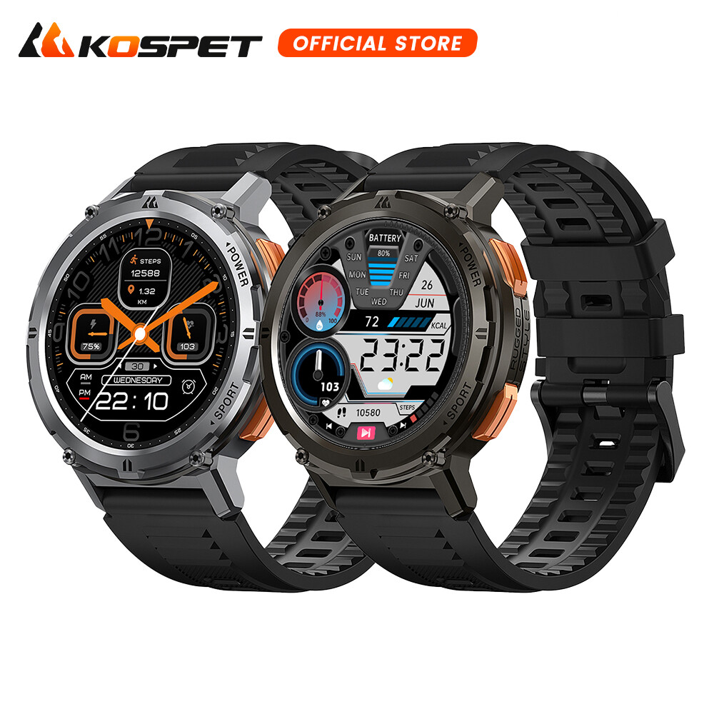 KOSPET TANK T2 Smart Watch for Men Smart Watches 5ATM Waterproof Bluetooth Watch