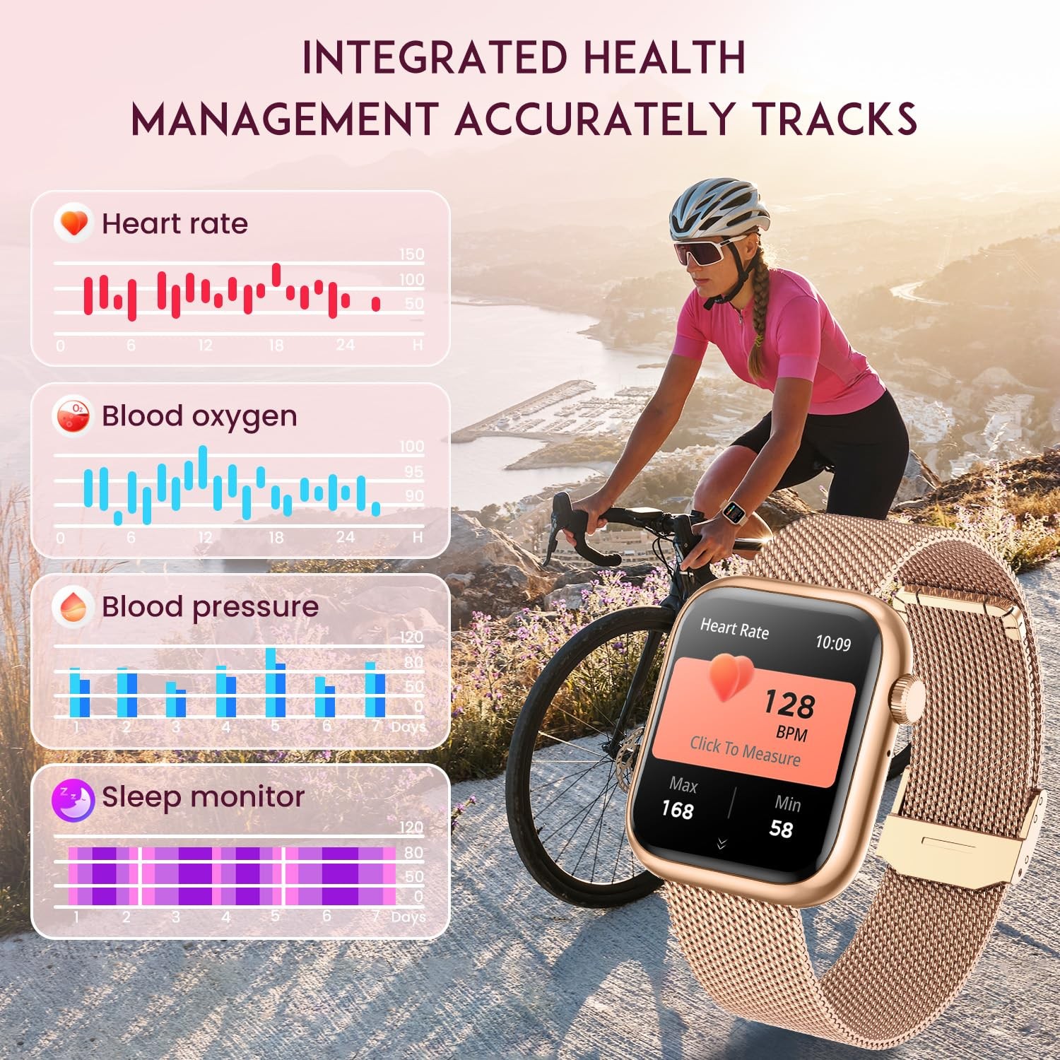 Reloj Inteligente Para iPhone y Android De Mujer Smart Watch Con Pantalla Táctil
