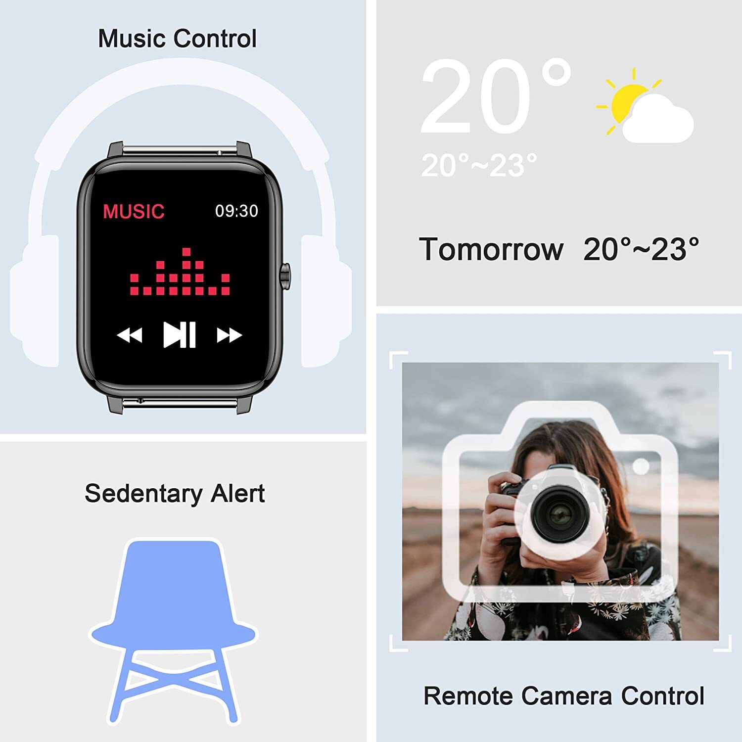 Touch Screen Fitness Smartwatch Compatible for iPhone 12 12 Mini 12 Pro Max