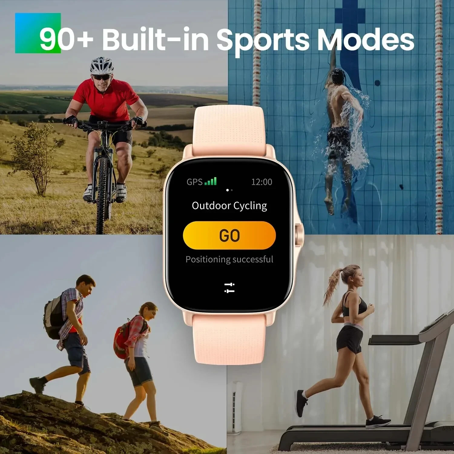 Amazfit GTS 2 42 mm Black C Stainless Steel Case Jet Black Modern Buckle