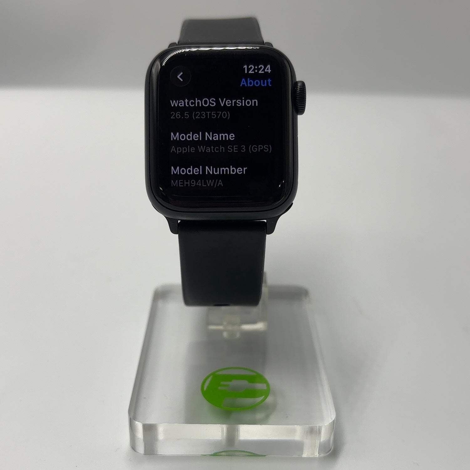 GPS Only Apple Watch SE 3 40MM Midnight Aluminum Black Sport Band MEH94LW/A