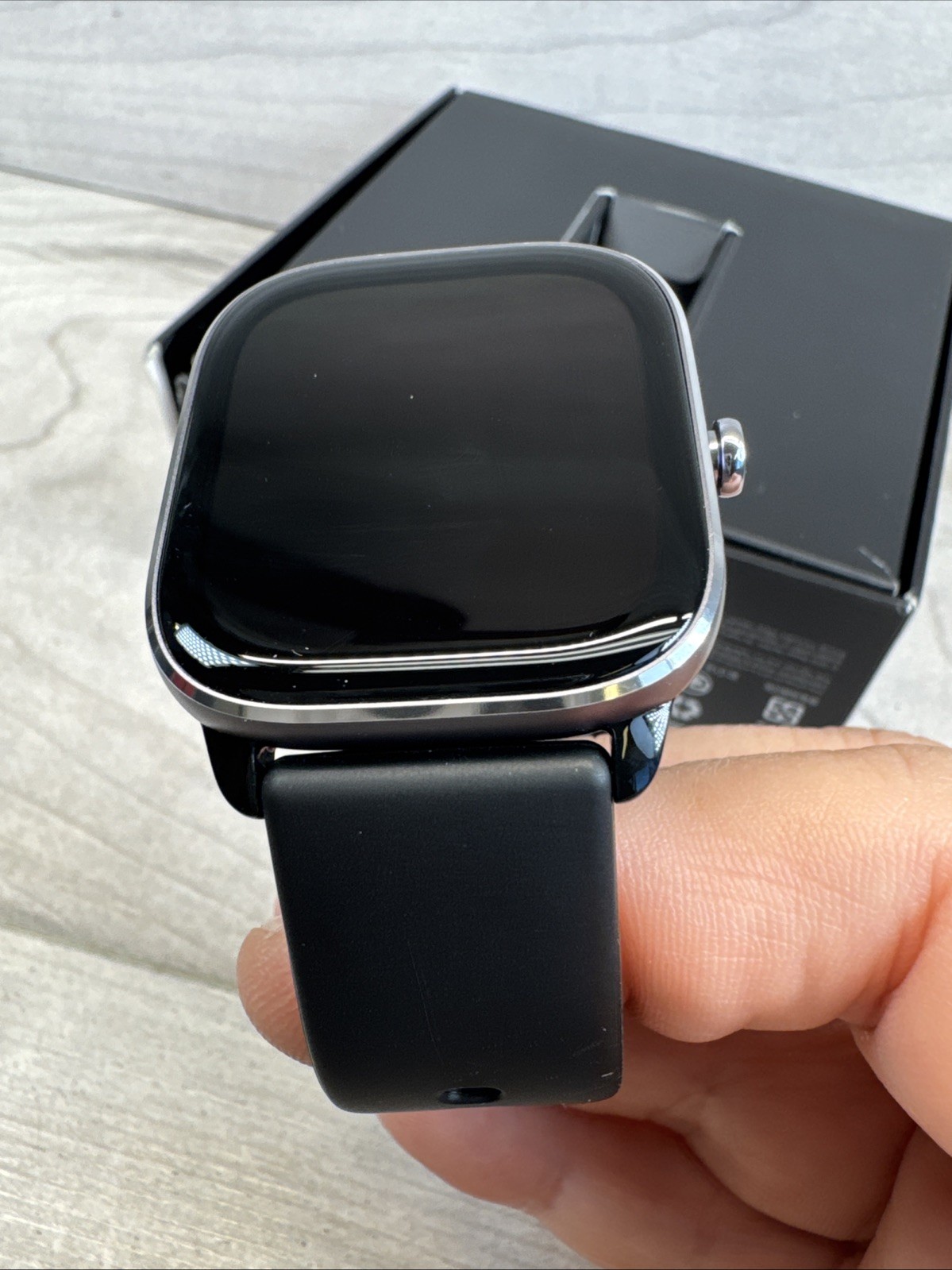 Amazfit GTS 4 Mini 41.8mm Black Case with Black Silicone Band Zepp App W2176OV1N