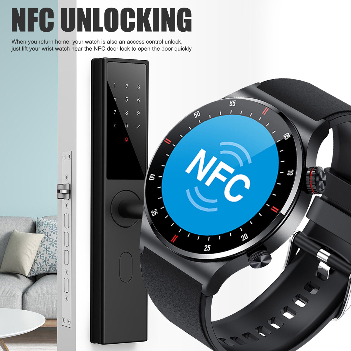 New Smart Watch Men Waterproof Smartwatch Bluetooth for iPhone Android Samsung A