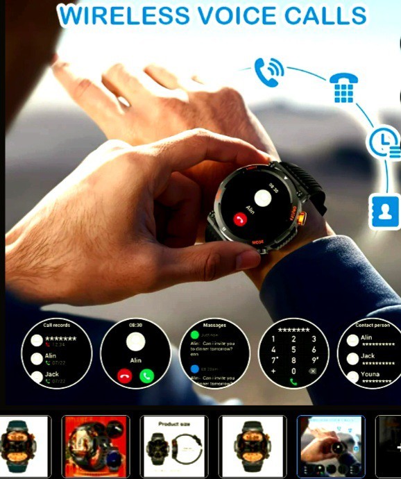 Smart Watch Bluetooth Call Outdoor LED Fitness Tracker Android iPhone