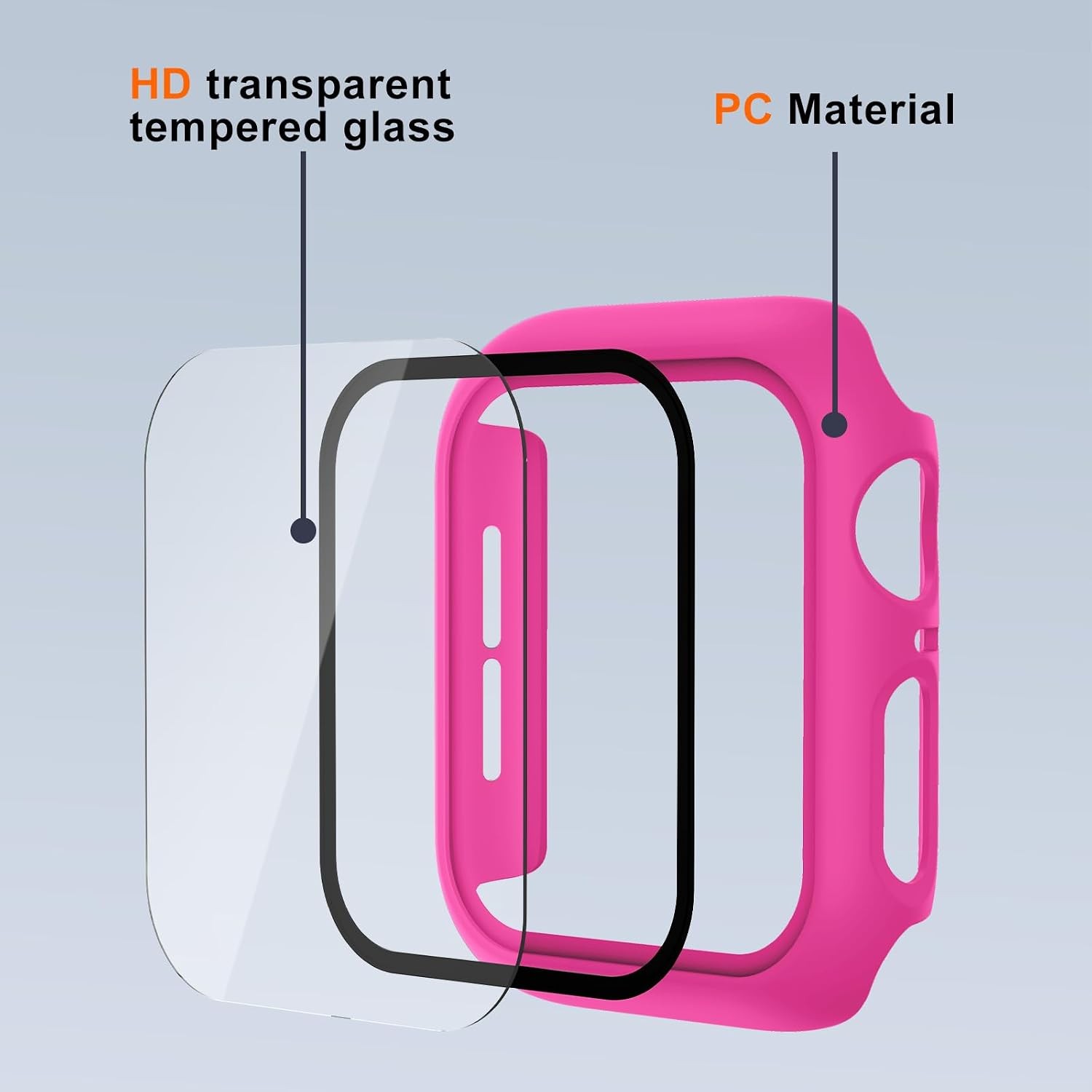 Slim Guard Bumper Case with Tempered Glass for Apple Watch SE 3(2025) 40mm