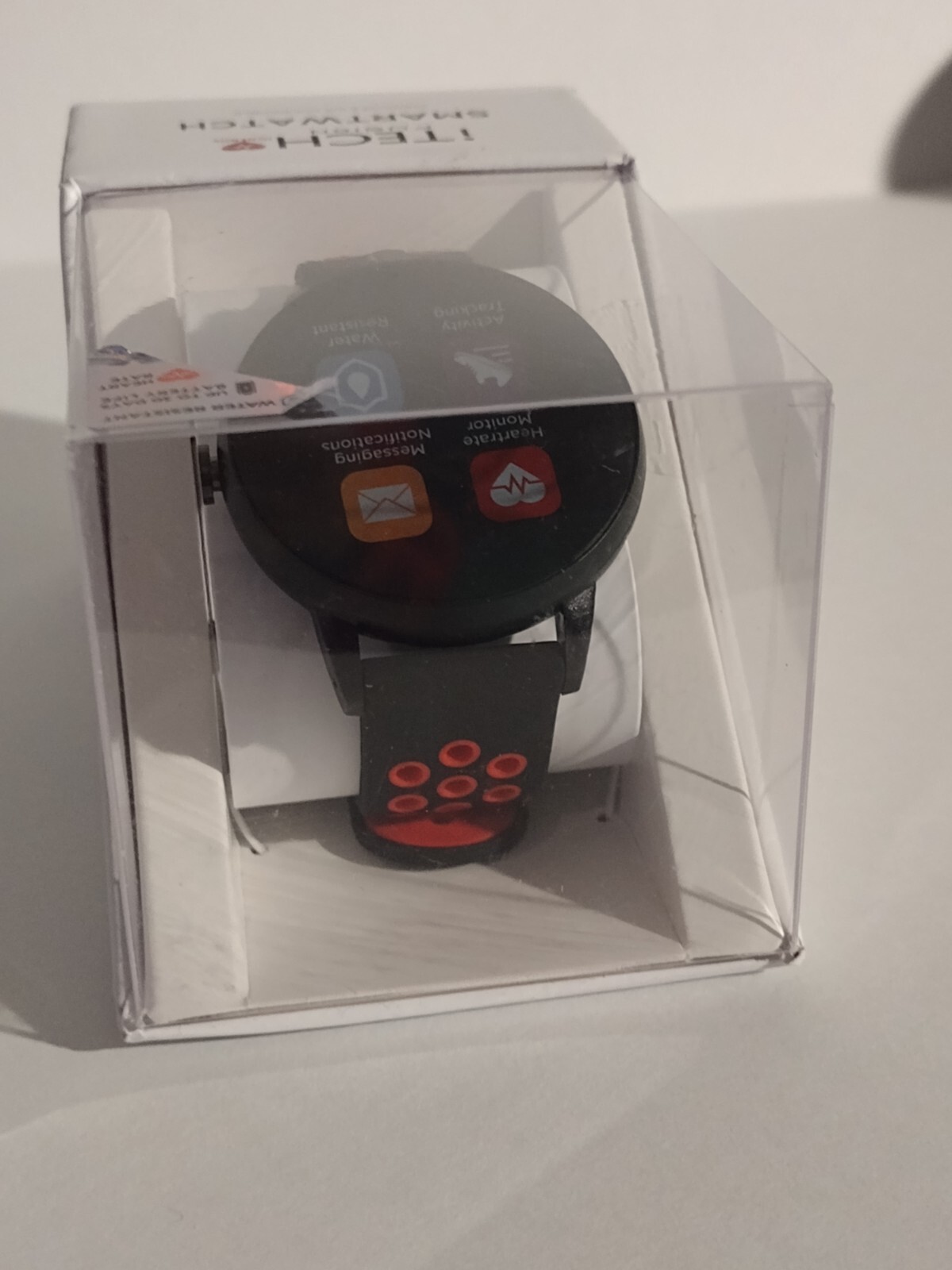 iTech Fusion Smartwatch Android & iOS Compatible Black/Red. Father’s Day gift