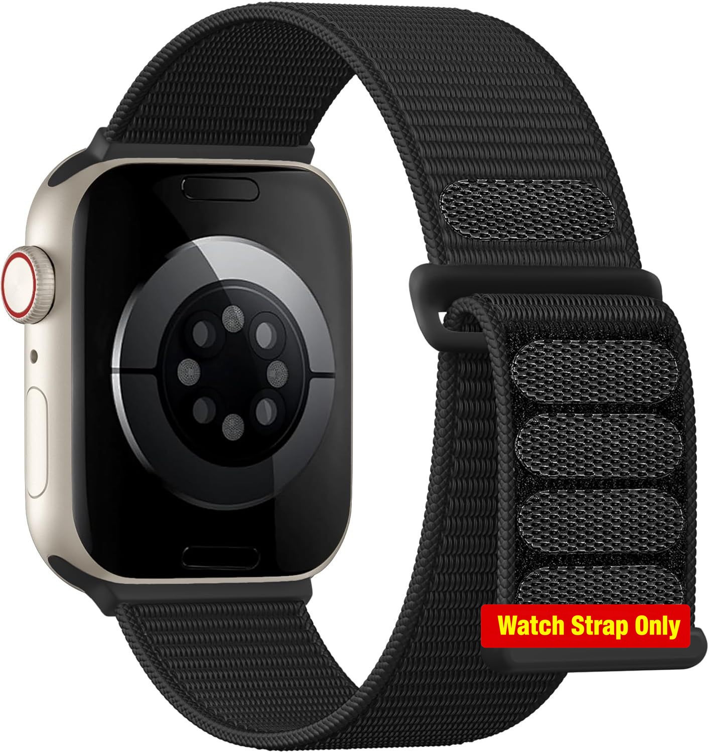 Soft Nylon Strap Compatible with Apple Watch Series 11 44mm/45mm Black