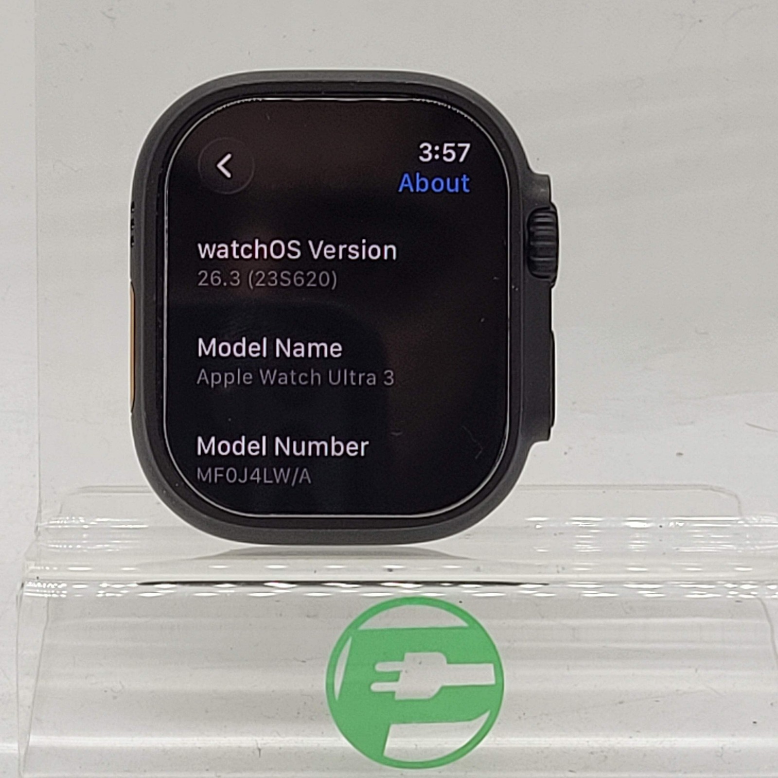 GPS Only Apple Watch Ultra 3 49MM Black Titanium Black Ocean Band MF0J4LW/A