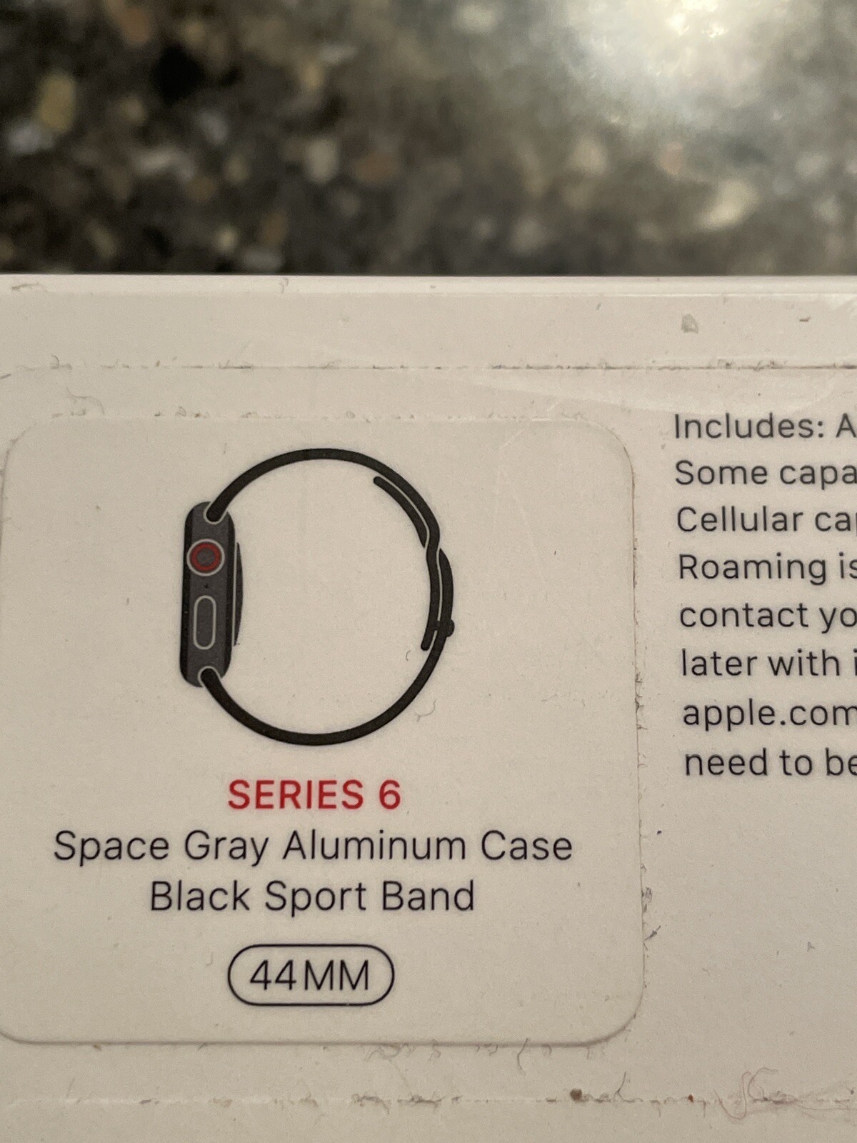 Apple Watch Series 6 44mm Space Gray Aluminum Case with Black Sport Band -…