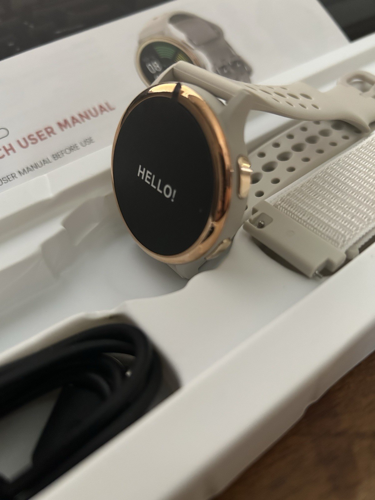 G53 Smart Watch with Fitness Tracker Band Beige