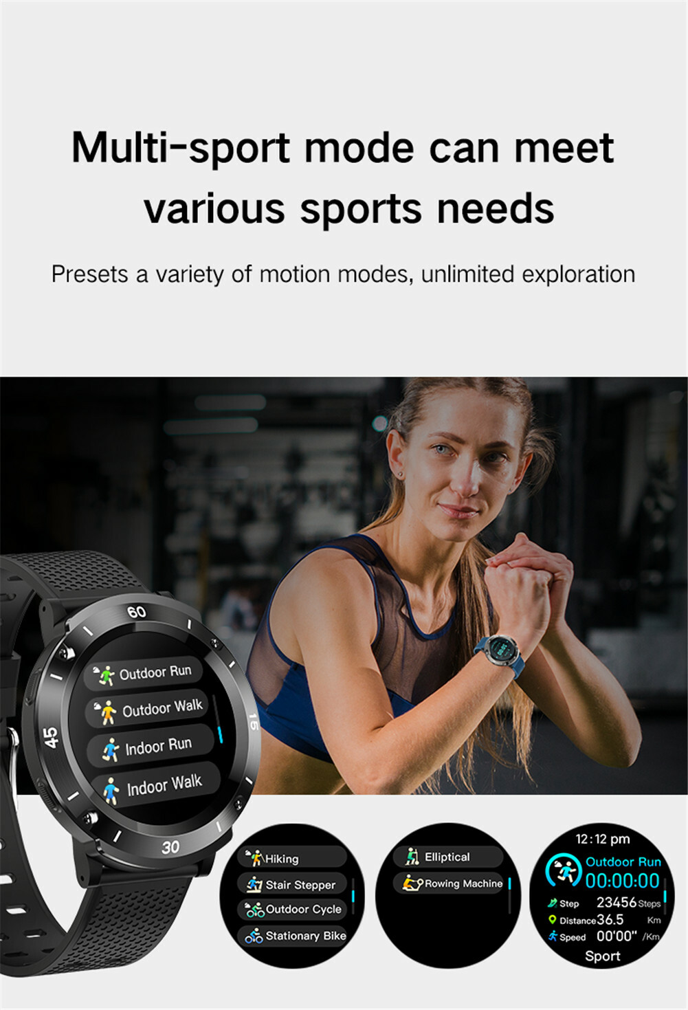Sleep Monitor Smart Watch Bluetooth Bracelet Fitness Tracker Water Resistant