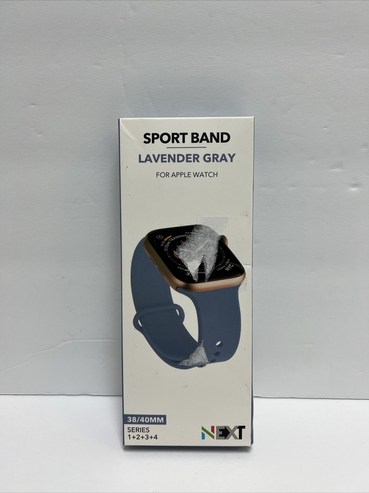 GENUINE NEXT Sport Band Straps for Apple Watch 38/40mm Lavender Gray- OPEN BOX