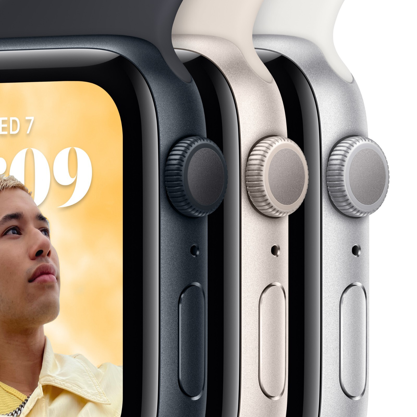 Apple Watch SE (2022) 44mm Midnight Aluminum Case with Sport Band, M/L (GPS +…