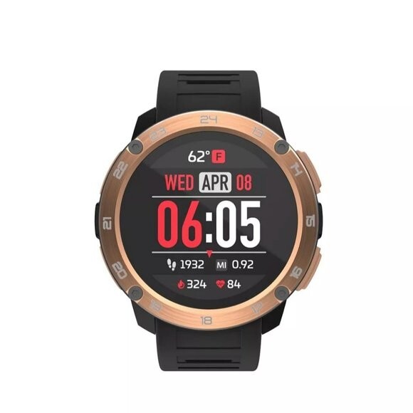 iTOUCH EXPLORER 3 SMARTWATCH ROSE GOLD & BLACK SILICONE STRAP 42.7 MM