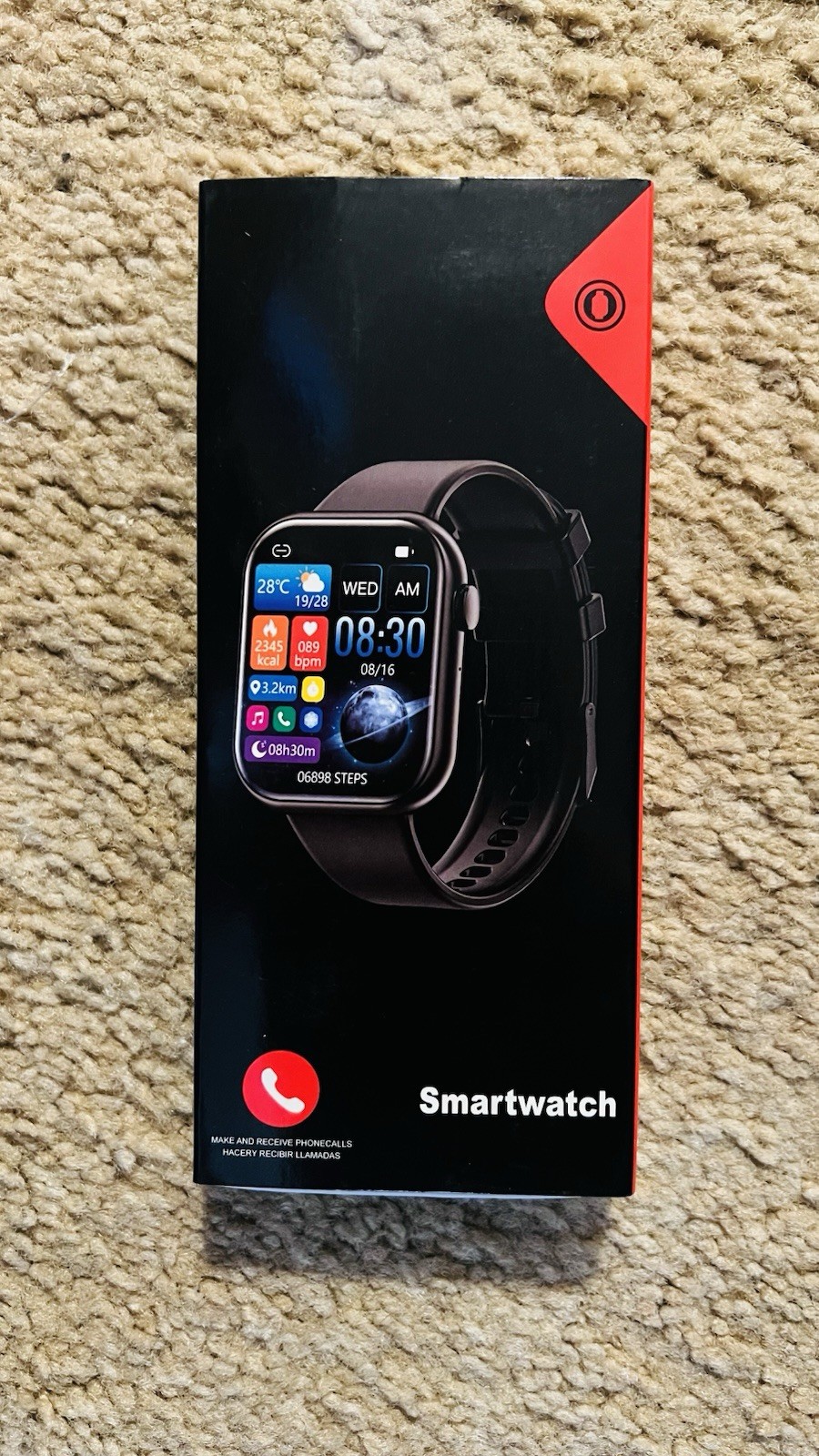 SMART WATCH G28 1.85 INCH DISPLAY WATERPROOF FITNESS HEART RATE