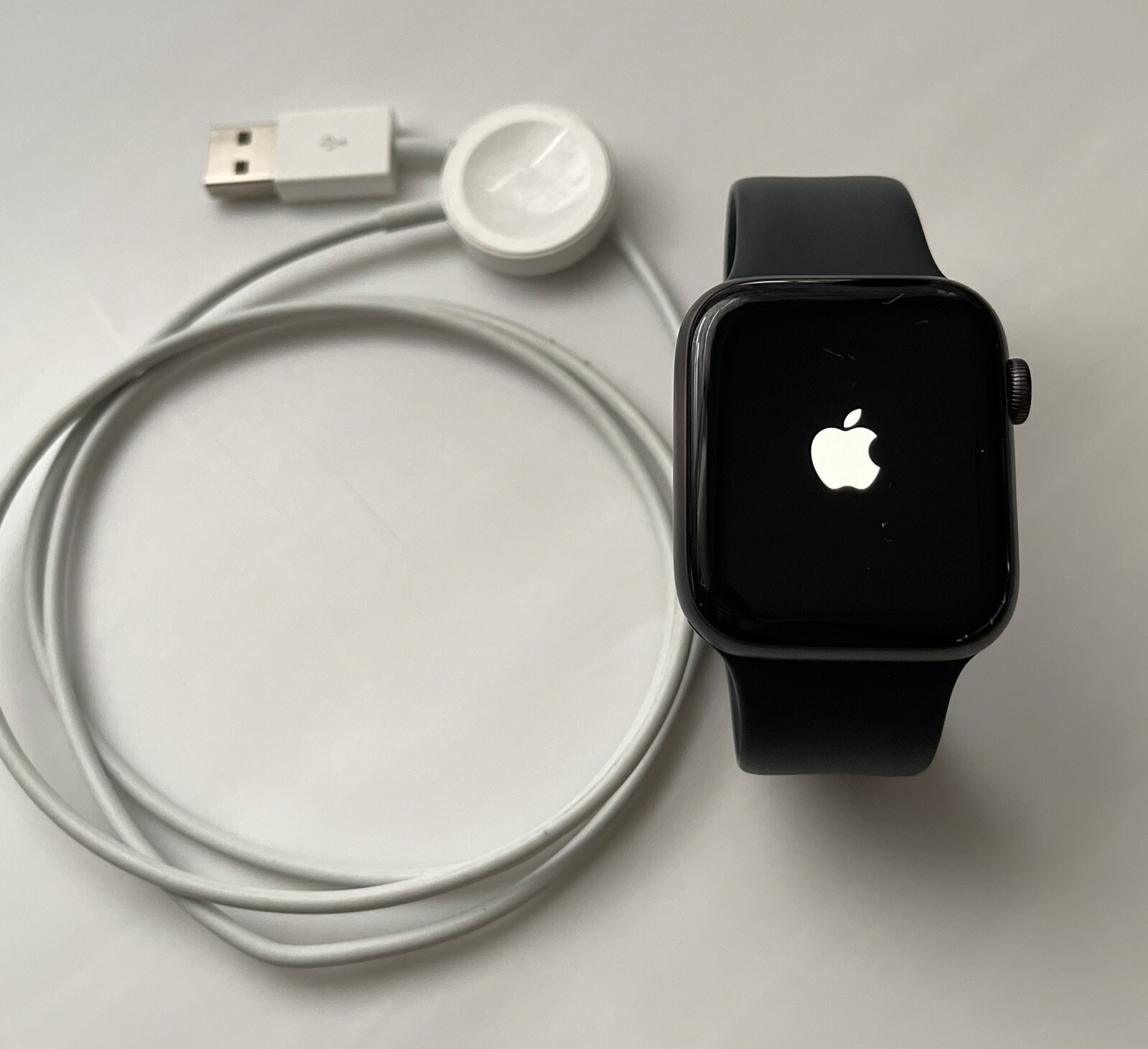 LTE Apple Watch Series 6 44mm Space Gray Aluminum Case with Black Sport Band