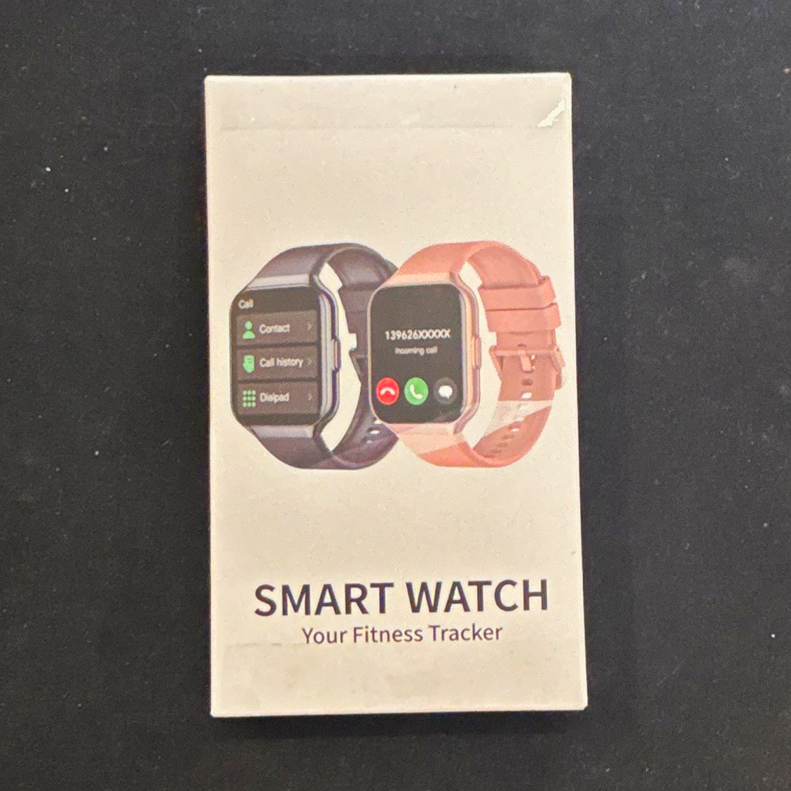 P98 1.96in Touch Screen Fitness Tracker Smart Watch Black Silicone Band