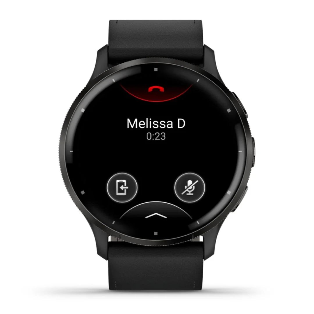 Garmin VENU 3 Leather Smartwatch + AMOLED Silicone Strap 45mm 010-02784-52