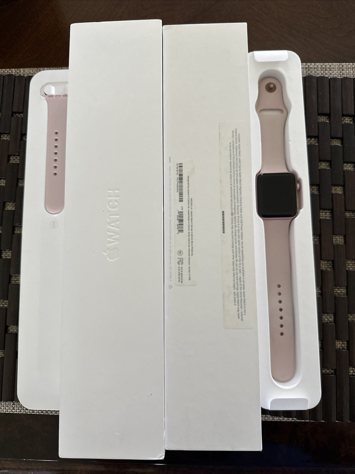 Apple MQ142LL/A Series 2 42mm Smartwatch with Rose Gold Aluminum Case