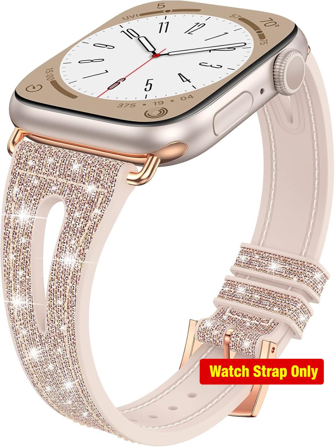 Only Case For Apple Watch 46mm 45mm 44mm 42mm 40mm Silicone Adjustable Sparkle