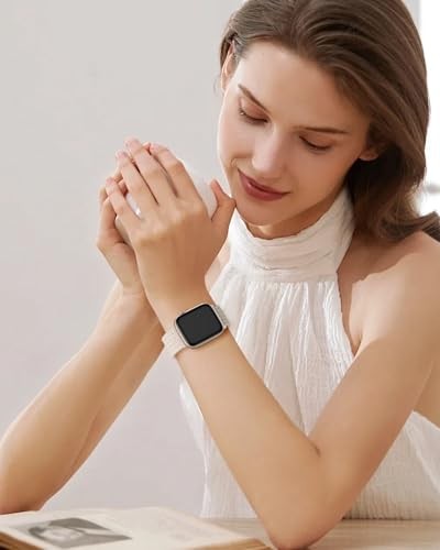 Soft Nylon Solo Loop Sport Strap Compatible with Apple Watch Series 7 41mm 45mm
