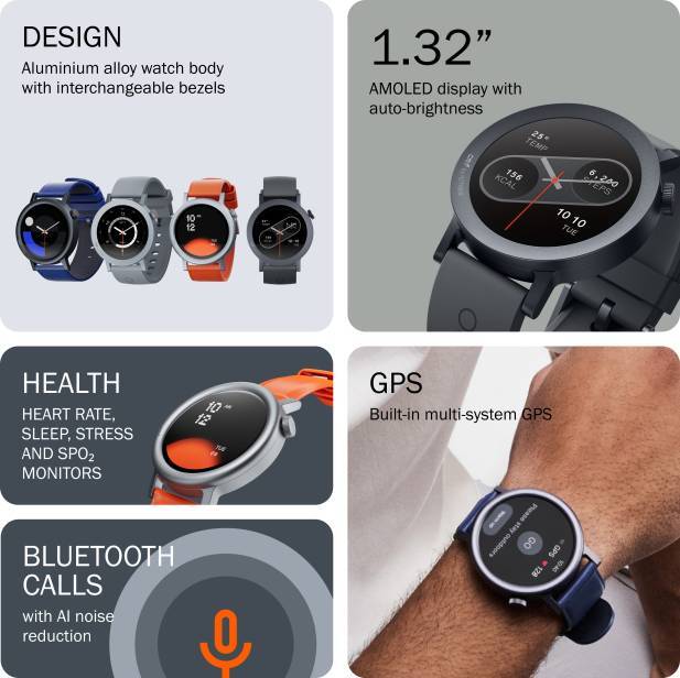 CMF by Nothing Watch Pro 2-1.32″ AMOLED Display-GPS Smartwatch-Gesture Control