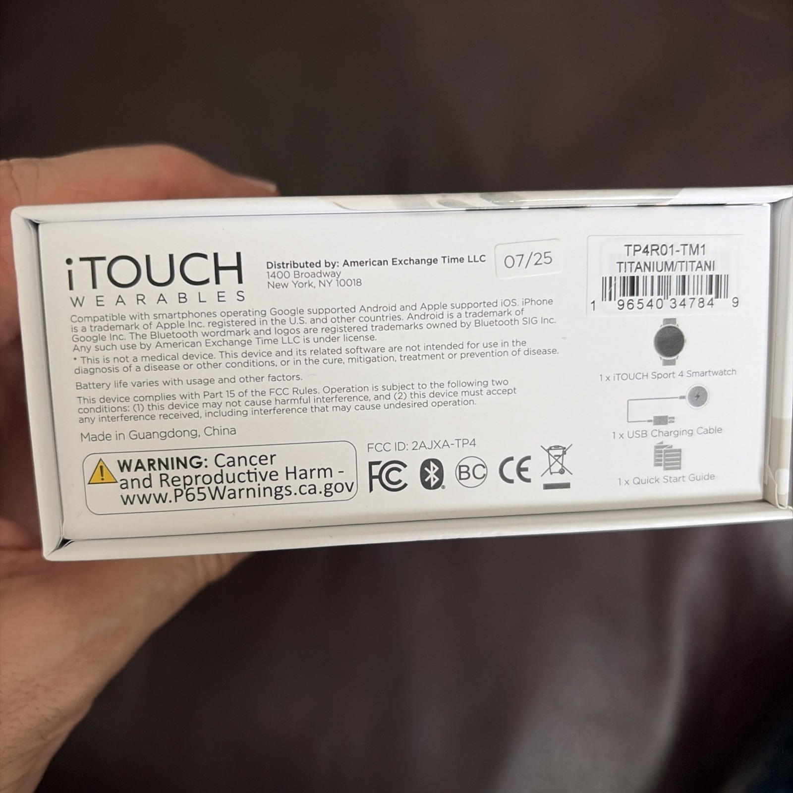 iTouch Sport 4 Smartwatch Fitness Heart Rate, 100+ Sports, Bluetooth-Titanium