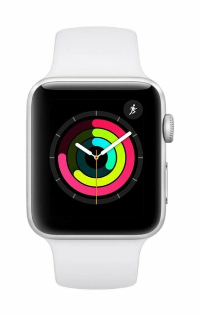 Apple Watch Series 3 GPS 42mm Silver Aluminum Case White Sport Band – MTF22LL/A