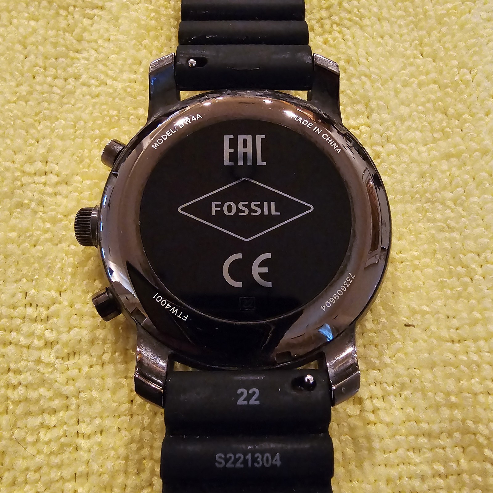 Fossil Gen 3 Explorist Smartwatch 45mm Stainless Steel Black with Silicone Band