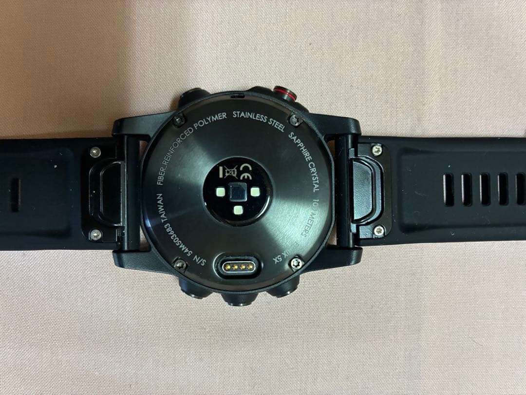 Garmin fenix 5X Sapphire GPS Smartwatch Black Bands Covers Used