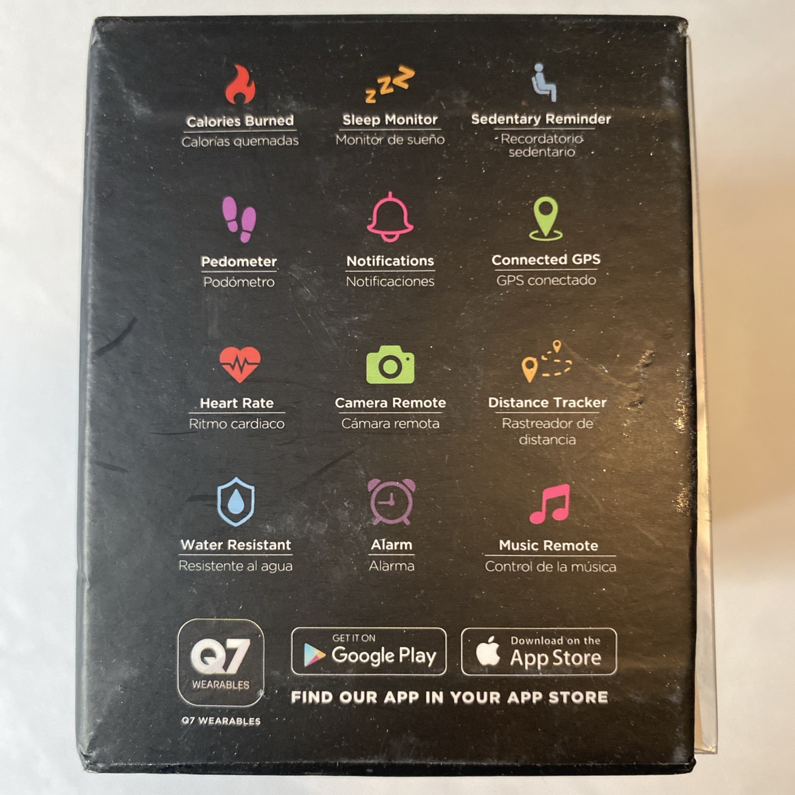 Q7 Smartwatch IPHONE X,GALAXY 10 OR HIGHER COMPATIBLE Rose Gold Grey Xtra Band