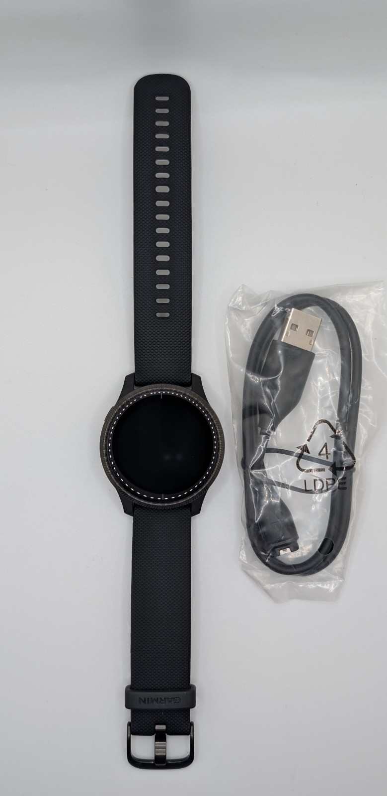 Garmin Venu 43mm GPS Smartwatch AMOLED–Black (Good Condition).+-