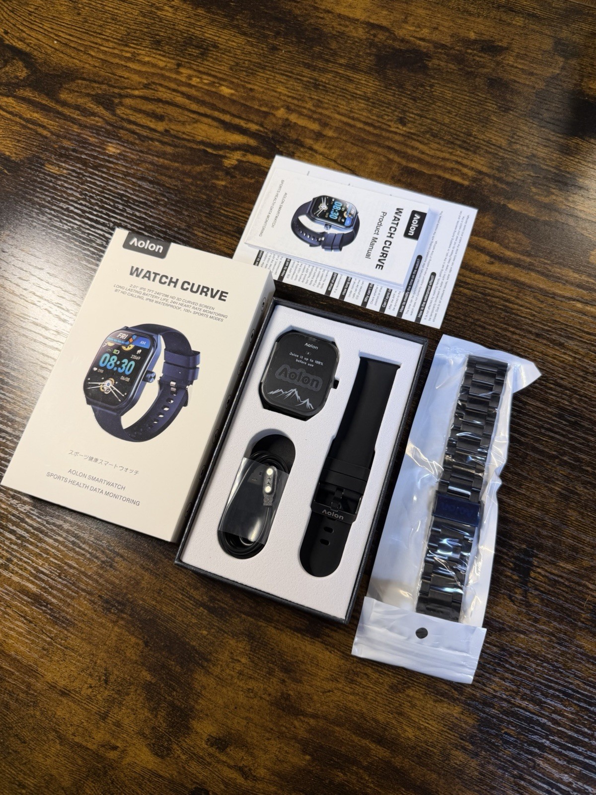 AOLON Smart Watch 2.1-Inch HD Curve Screen with Black Band Aolon Watch Curve