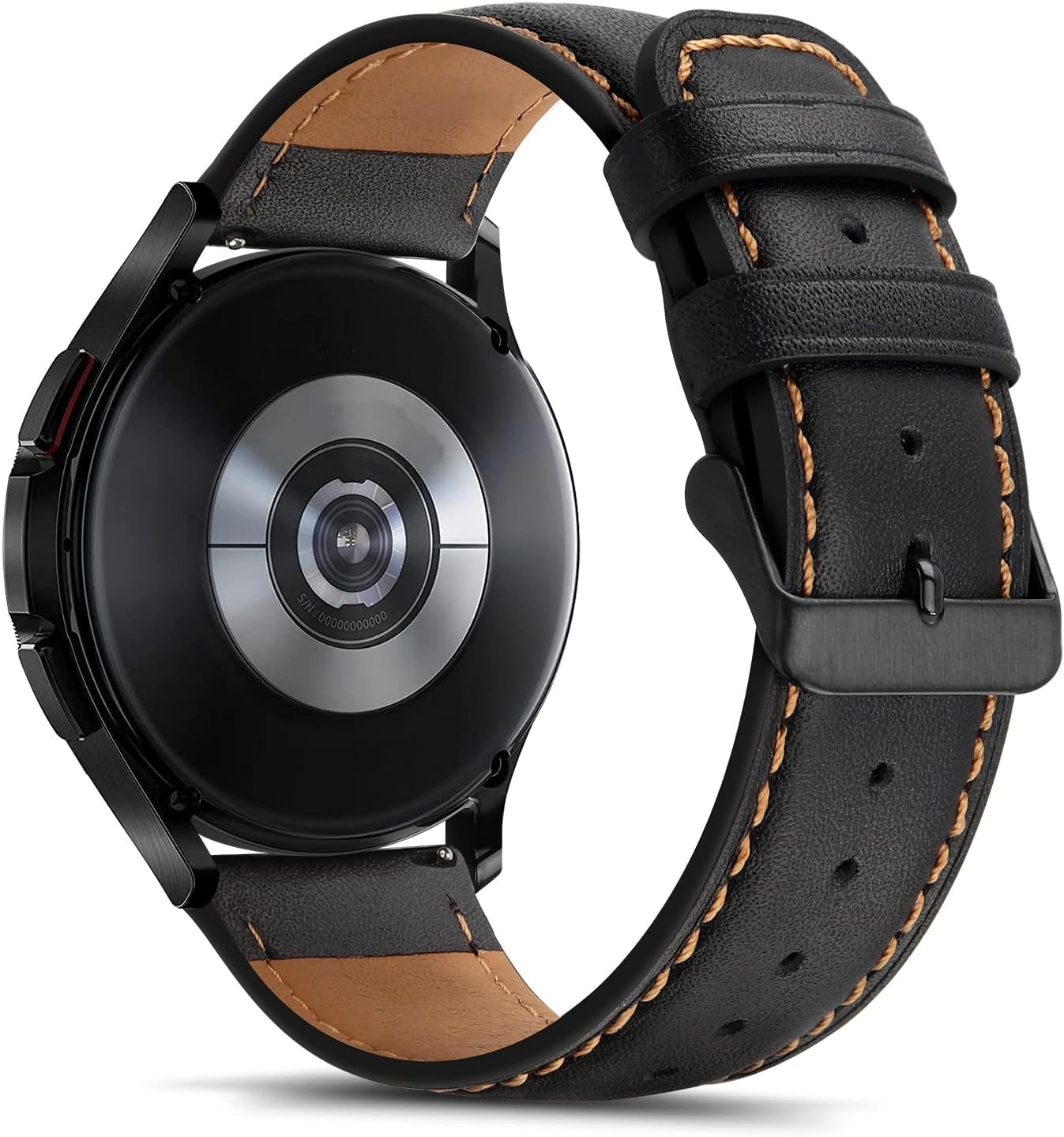 Leather Band for Galaxy Watch 6 Classic 43mm, 47mm, Genuine Leather Strap