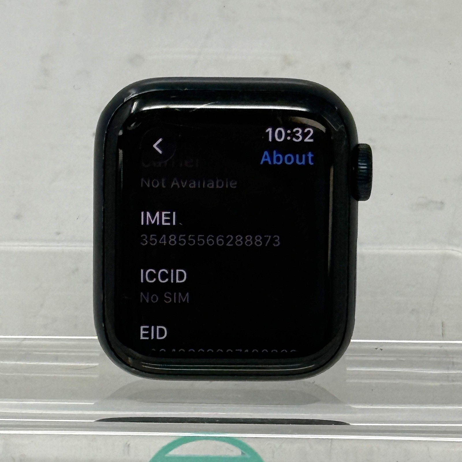 GPS Only Apple Watch SE 2nd Gen 40MM Midnight Aluminum MRG93LL/A Face Only