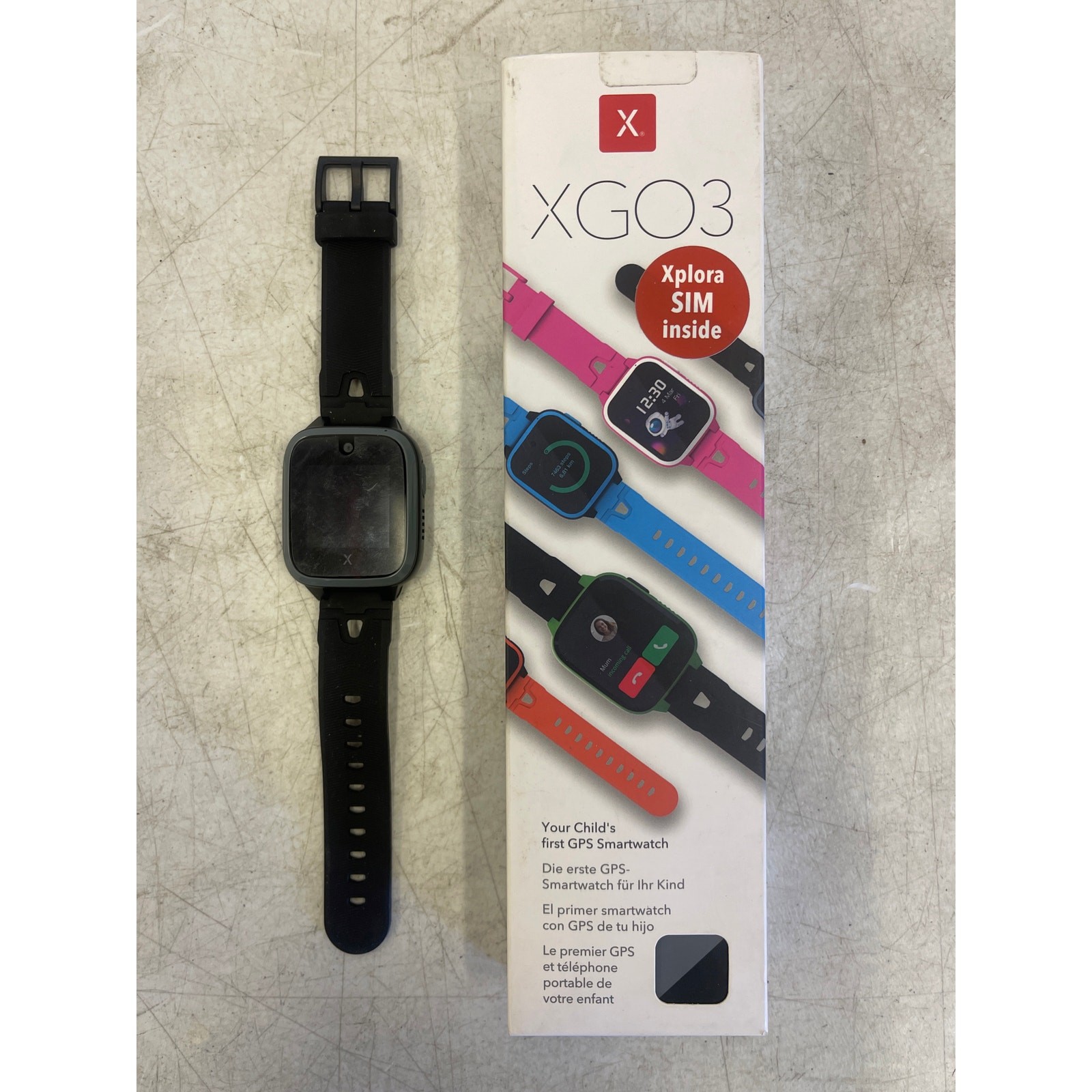 Xplora XGO3 Kids Smart Watch Cell Phone GPS Tracker – Black with SIM Card