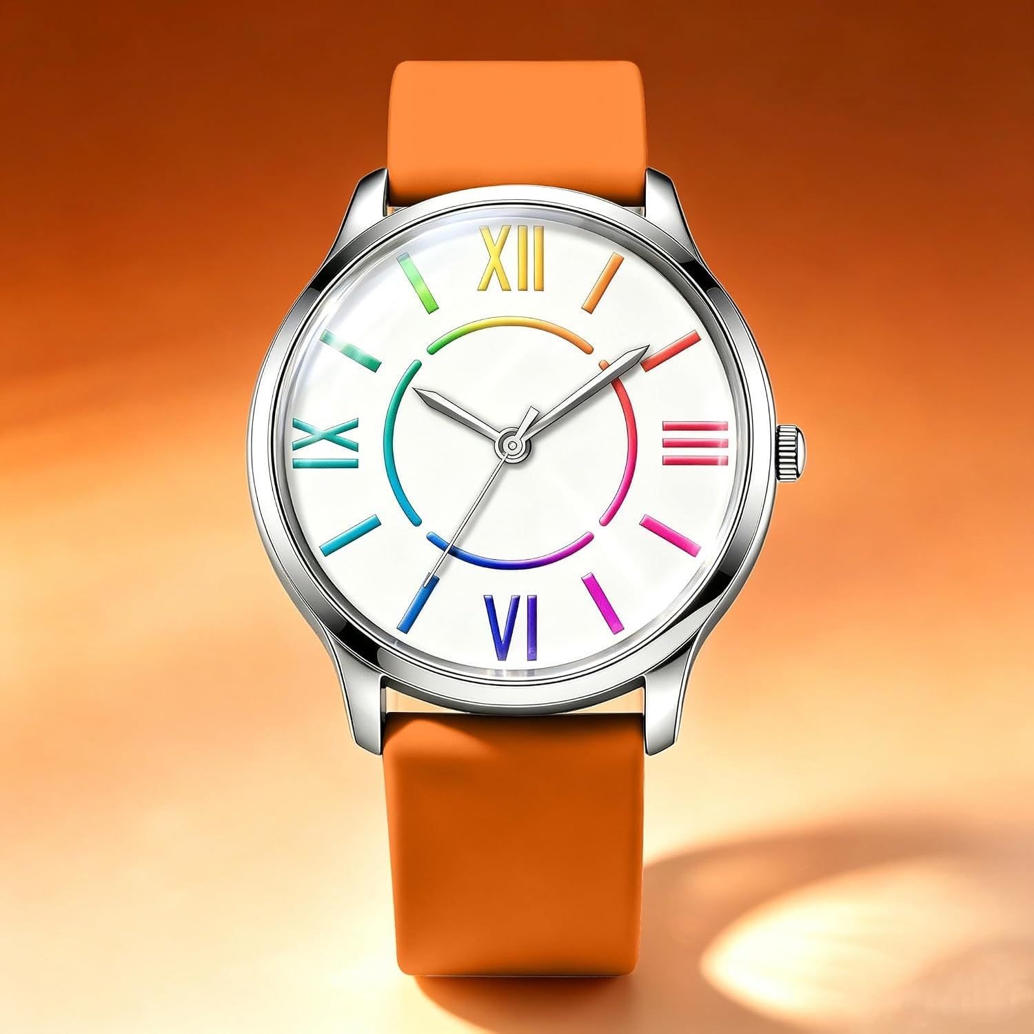 Colorful Waterproof Strap Compatible with Women’s Analog Watch