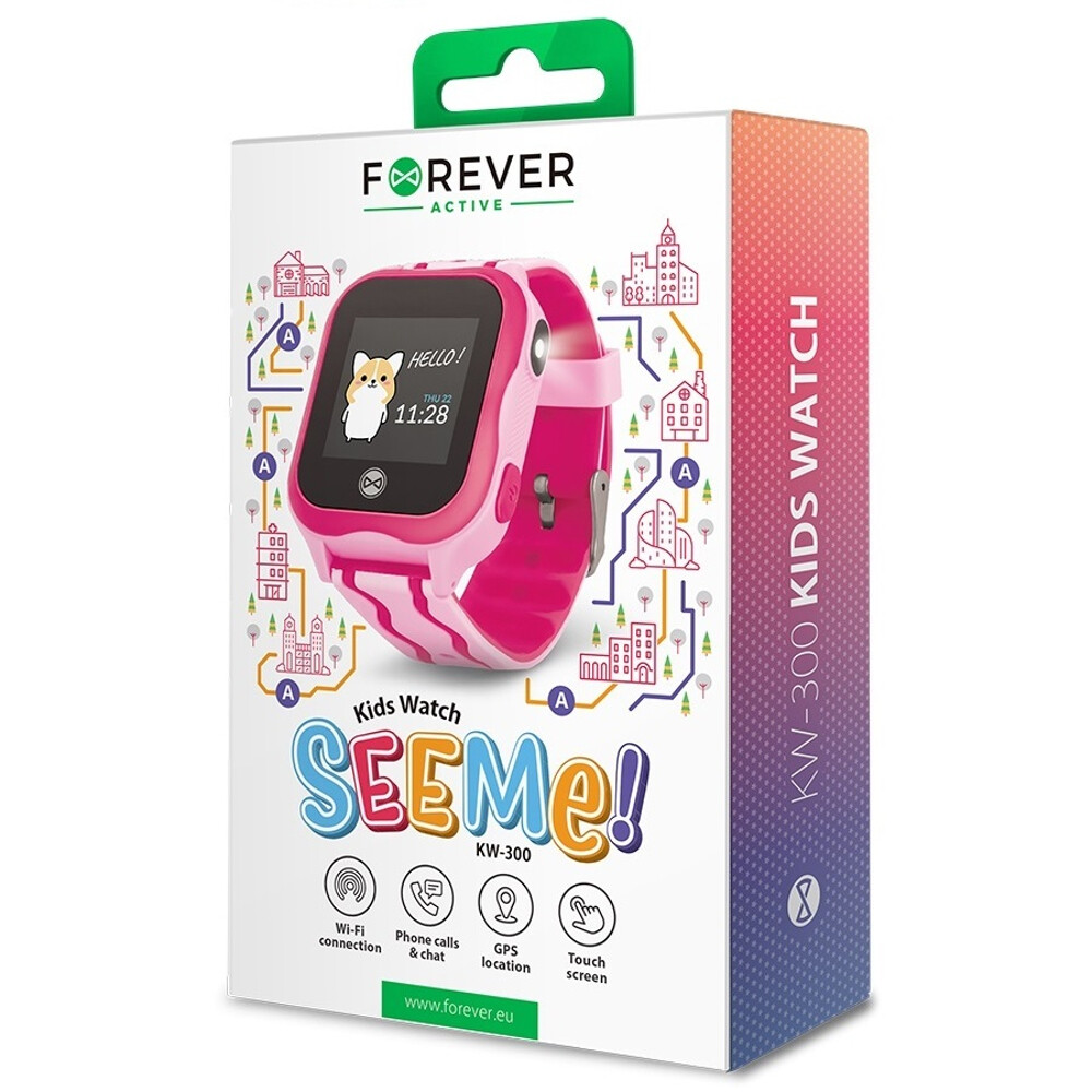 Kids Watch GPS Tracking Bluetooth WiFi SOS Function Camera Phone SMS SIM Pink