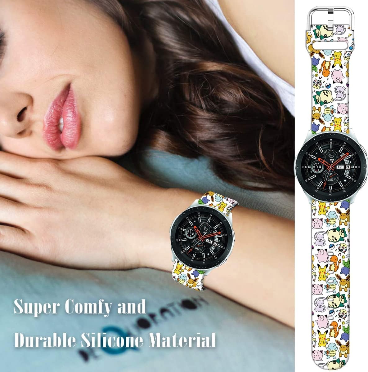 Case For Samsung Galaxy Watch 7/6/5/4 40mm 44mm/6 Classic 47mm 43mm Cartoon Band